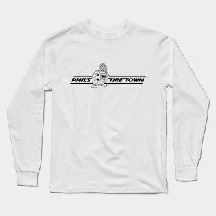 Phil's Tire Town, Official Sponsor of New Rochelle Challenger (Black Text) Long Sleeve T-Shirt